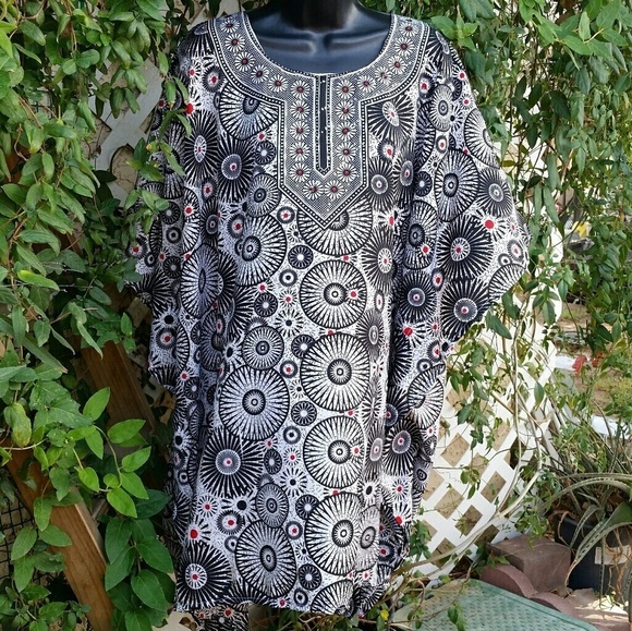 Vintage 70s Black Indian Daishki Styled by Say-Bur - Picture 2 of 4